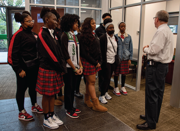 Students from Chester Charter Scholars Academy attend a Learn & Explore Workshop at WSFS in collaboration with the Philadelphia Union Foundation’s iAM Project.