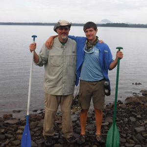 Adam Hawlk fishing with son