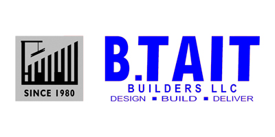 B. Tait Builders logo.