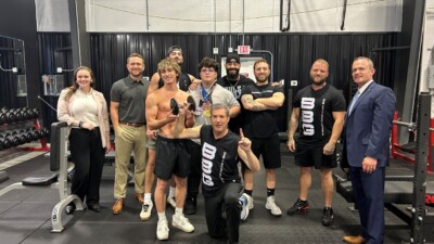 A group of people at the gym