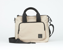 A cream-colored bag by IHWKIP.