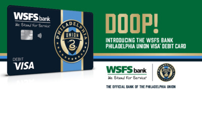 Doop! Introducing the WSFS Bank Philadelphia Union Visa Debit Card.