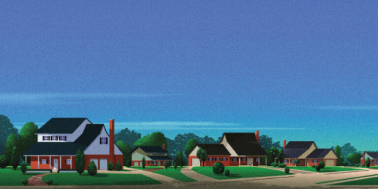 An illustration of houses.
