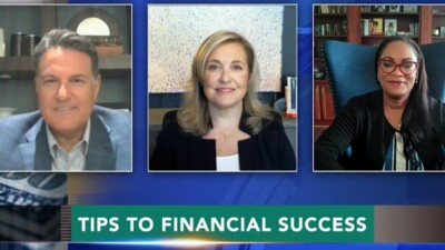 WSFS Associates on a television show, speaking about finance tips.