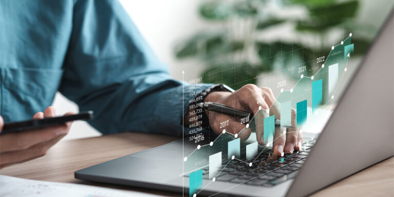 A small business owner evaluating cash flow.