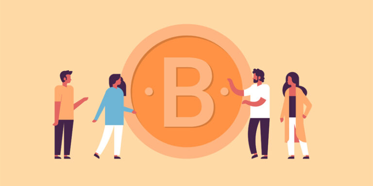 A vector illustration of cryptocurrency.
