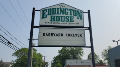The Eddington House sign.