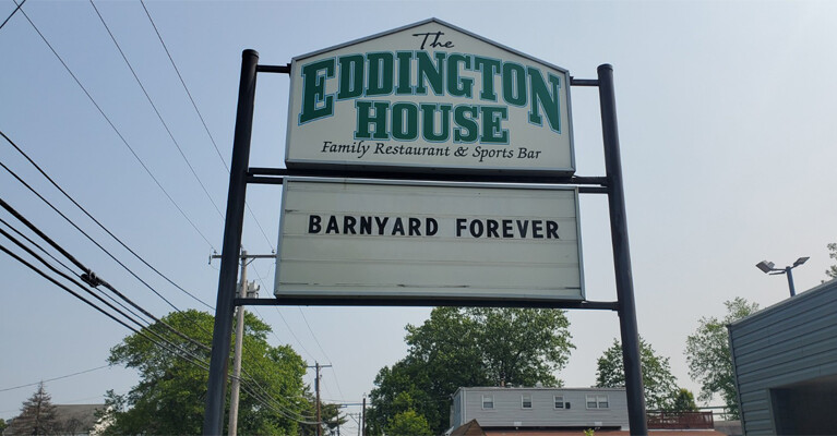 The Eddington House sign.