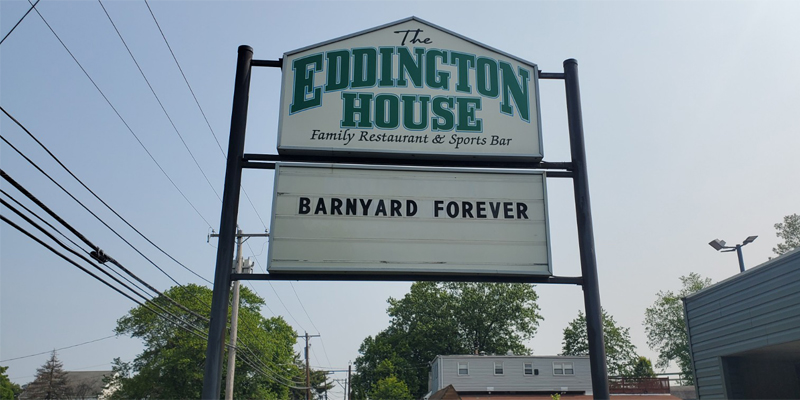 The Eddington House sign.