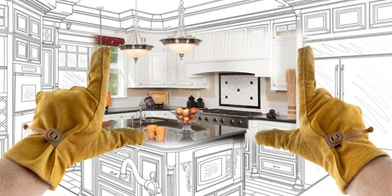 Home planner envisioning a kitchen renovation.