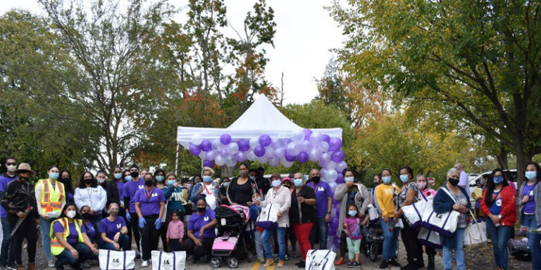 A group of people celebrating Hispanic Heritage Month in Southern New Jersey.