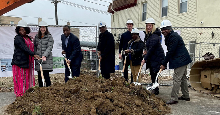A groundbreaking ceremony for HM Care.