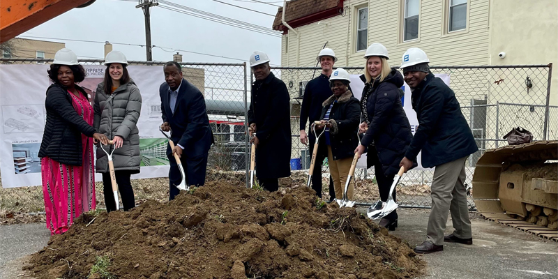 A groundbreaking ceremony for HM Care.