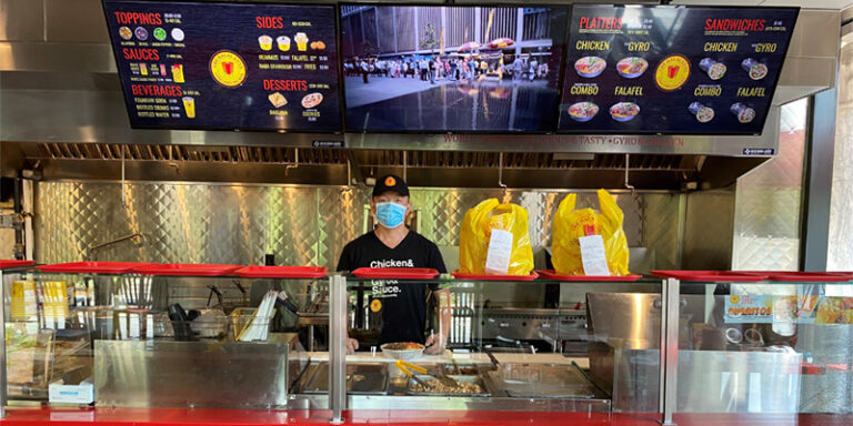 The Halal Guys restaurant.