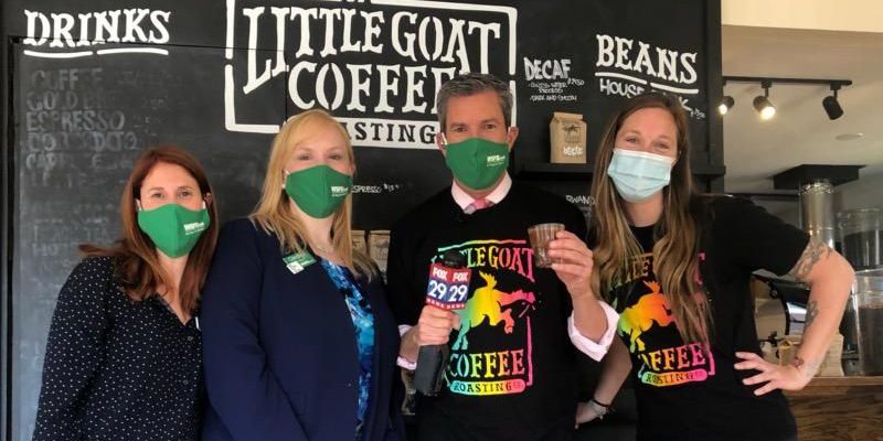 Celebrating Small Businesses: Little Goat Coffee Roasting Owners and Employees Team up to Transform Their Shop, Support the Local Business Community