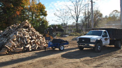 A Mulch & More truck at the company’s facility.