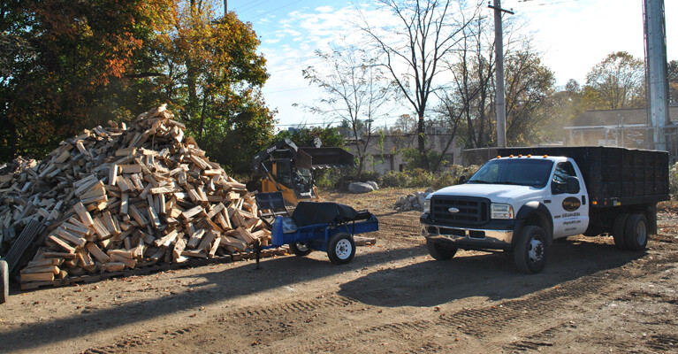 A Mulch & More truck at the company’s facility.