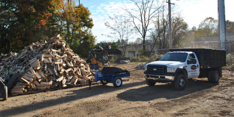 A Mulch & More truck at the company’s facility.