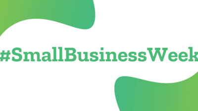 A graphic reading #SmallBusinessWeek.