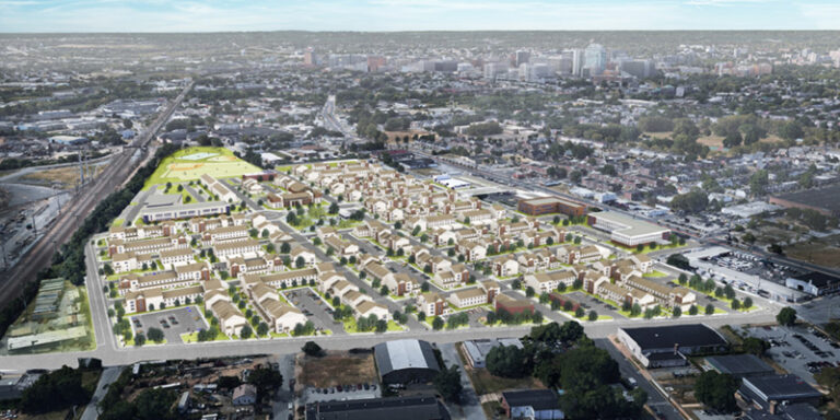 Rendering of a housing development in Wilmington, Delaware.