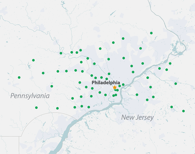 WSFS locations map