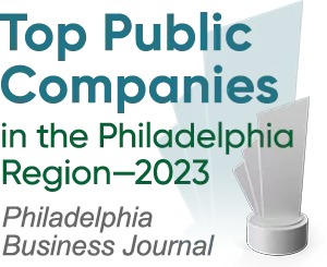 Top Public Companies in the Philadelphia Region - 2023. Philadelphia Business Journal. Award logo.