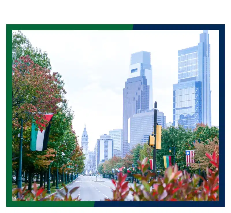 Philadelphia's Benjamin Franklin Parkway.