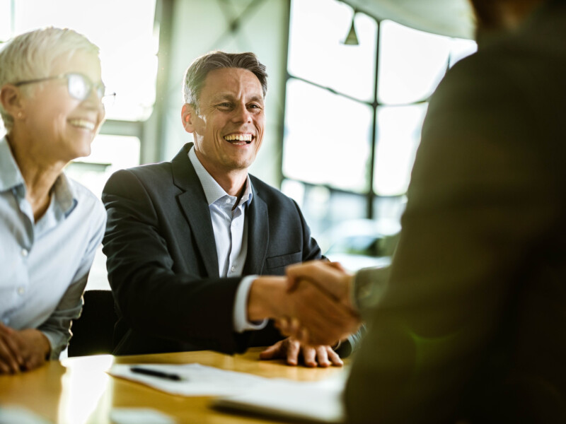 Businessmen shaking hands.