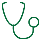 Icon of a stethoscope.