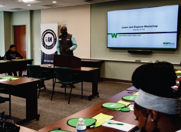 Students from Chester Charter Scholars Academy attend a Learn & Explore Workshop at WSFS in collaboration with the Philadelphia Union Foundation’s iAM Project.