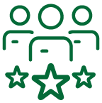 Icon of WSFS team members with stars beneath them.