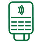 Icon of a mobile payment processor.