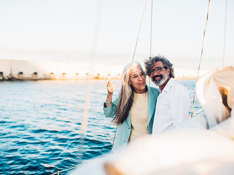 Mature couple enjoying each other's company