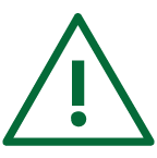 Icon of warning alert sign.